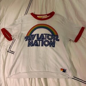 Aviator nation cropped tee